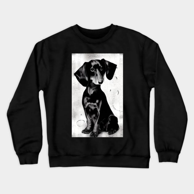 dachshund print Crewneck Sweatshirt by AS-Designs2023